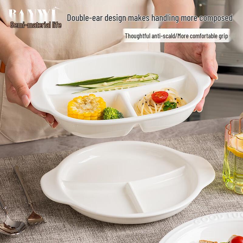 Ceramiczny talerz z podziałką do kontroli porcji