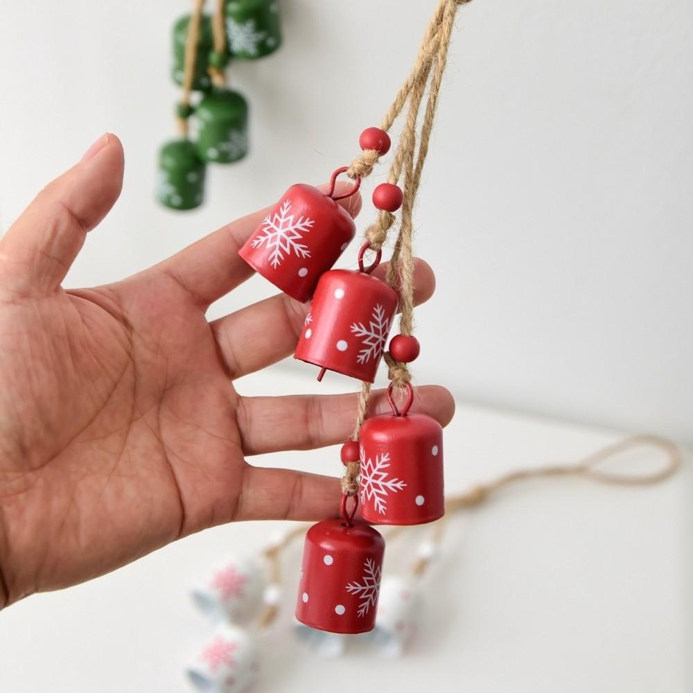 Snowflake Wall Hanging Bells Vintage Creative Bells Pendant Christmas Tree Bells String  Xmas Tree