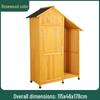 Waterproof Outdoor Wooden Storage Cabinet for Garden Tools - Anti-Corrosion and Sun Protection, Ideal for Courtyard and Balcony Use.