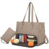 2 in 1 Lunch Tote Bag for Women Large Capacity Insulated 15.6 Inch Laptop Bag Lunch Compartment with Purse Computer Handbag