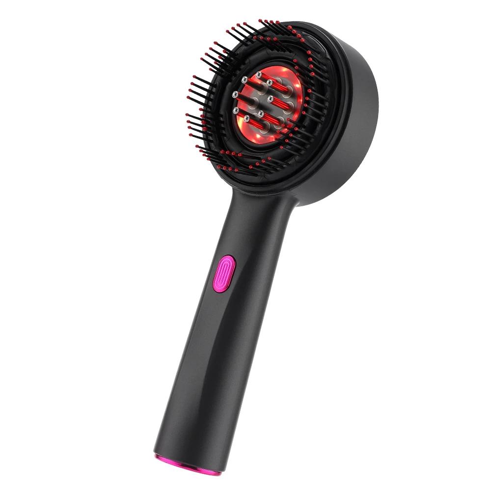 

Electric Head Massage Comb Hair Medicine Oil Applicator Scalp Massage Brush 630nm Infrared Red Light Hair Growth Comb Hair Care
