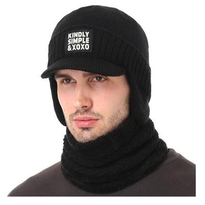 Winter Hat Scarf Skullies Beanies For Men Knitted Hat Women Mask Warm Thick Balaclava Earflap Wool Bonnet Male Beanie Hats Cap