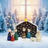 DIY Button Nativity Scene Kit Christmas Craft Set with Buttons Beads