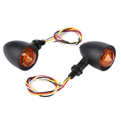 Par de Lanternas de Seta LED para Motocicleta Vintage Tipo Bala Serve para Honda