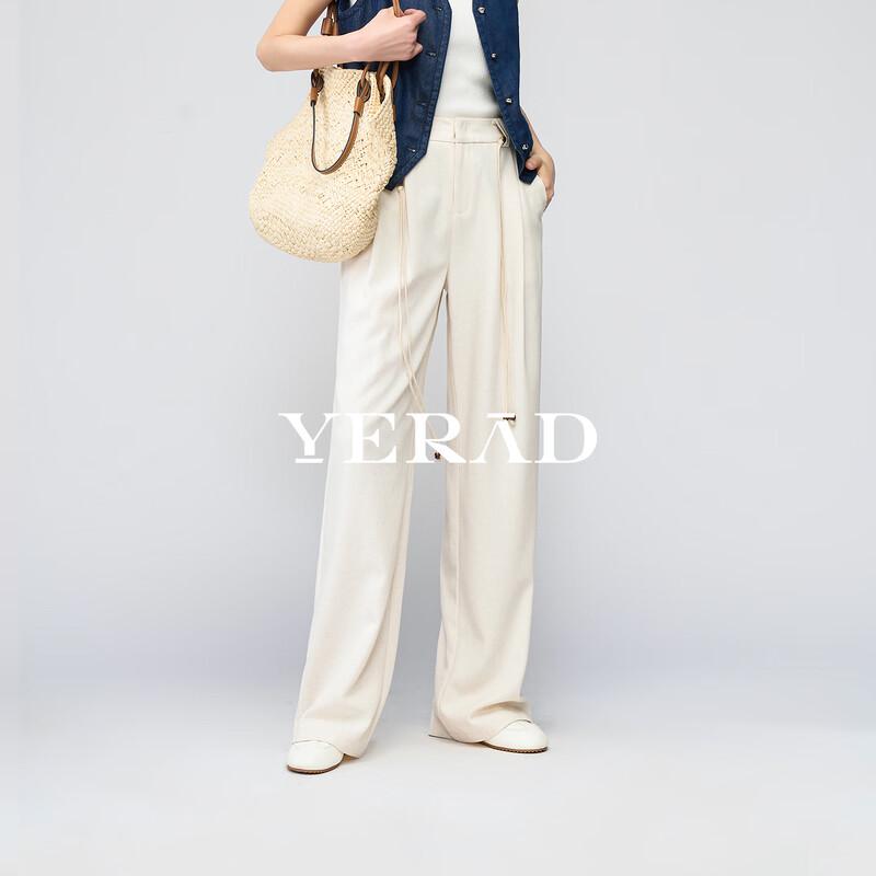 Yalida Women s High-Waist Drapey Linen Blend Wide-Leg Pants 27