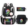 Game Merchandise Elementary And Secondary School Students Fashion Schoolbags Children'S Backpacks Three-Piece Set