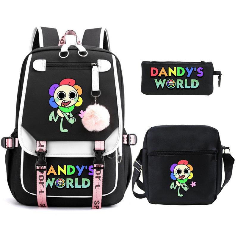 Game Merchandise Elementary And Secondary School Students Fashion Schoolbags Children'S Backpacks Three-Piece Set