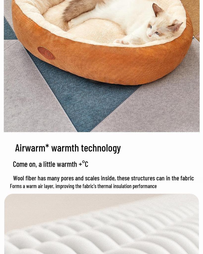 Four Seasons Dog Cushion: Cozy Winter Bed for Medium & Small Dogs, Cat Nest