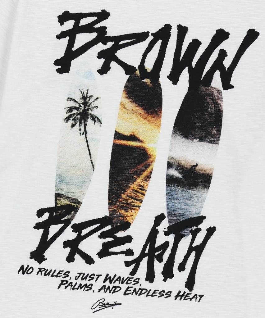BROWNBREATH Brown Breath Surf Tee - White