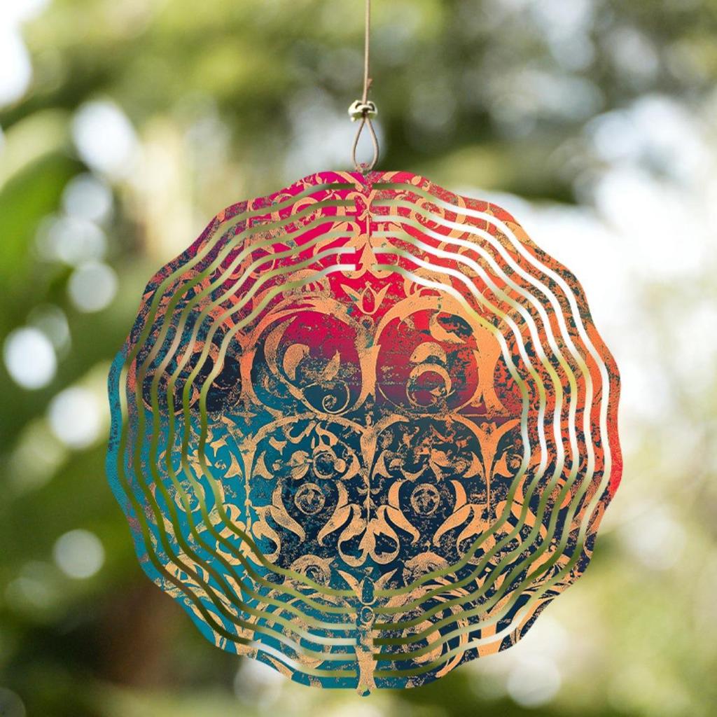 10 Inch Hanging Wind Chime for Outdoor Garden Decor Rotating 360 Degree Hook Elegant Spring Summer Courtyard Decoration Classic Gift Idea