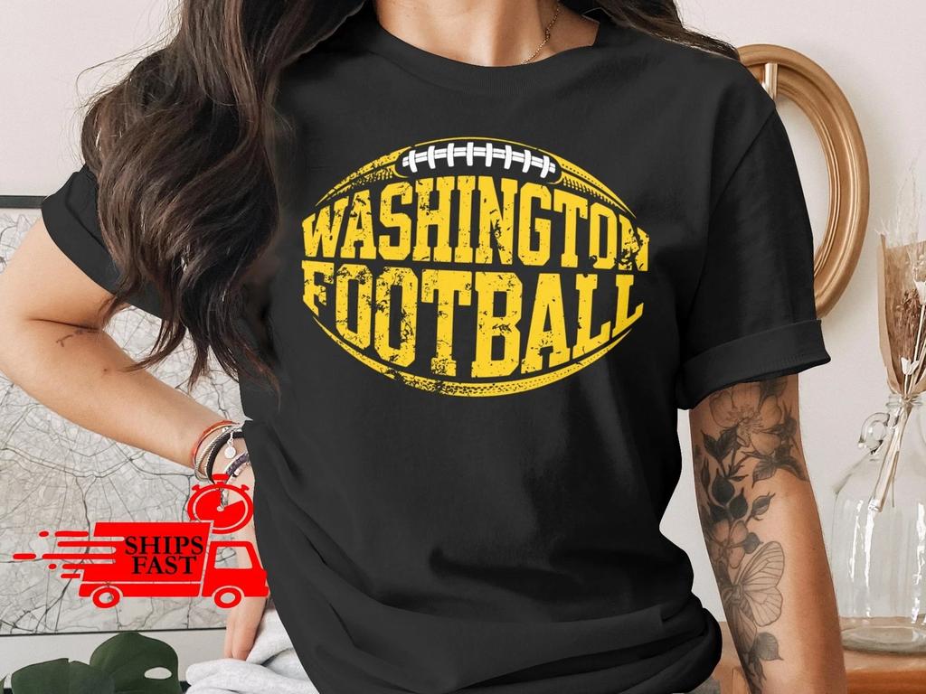 Washington Football T Shirt Comfort Colors Distressed Vintage Graphic Tee