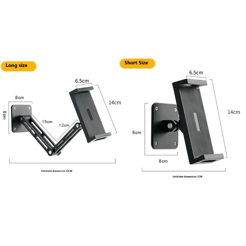 AntiCorrosion Phone Tablets Wall Mount Bracket Adjustable Length Aluminum Stand For Secure Installation