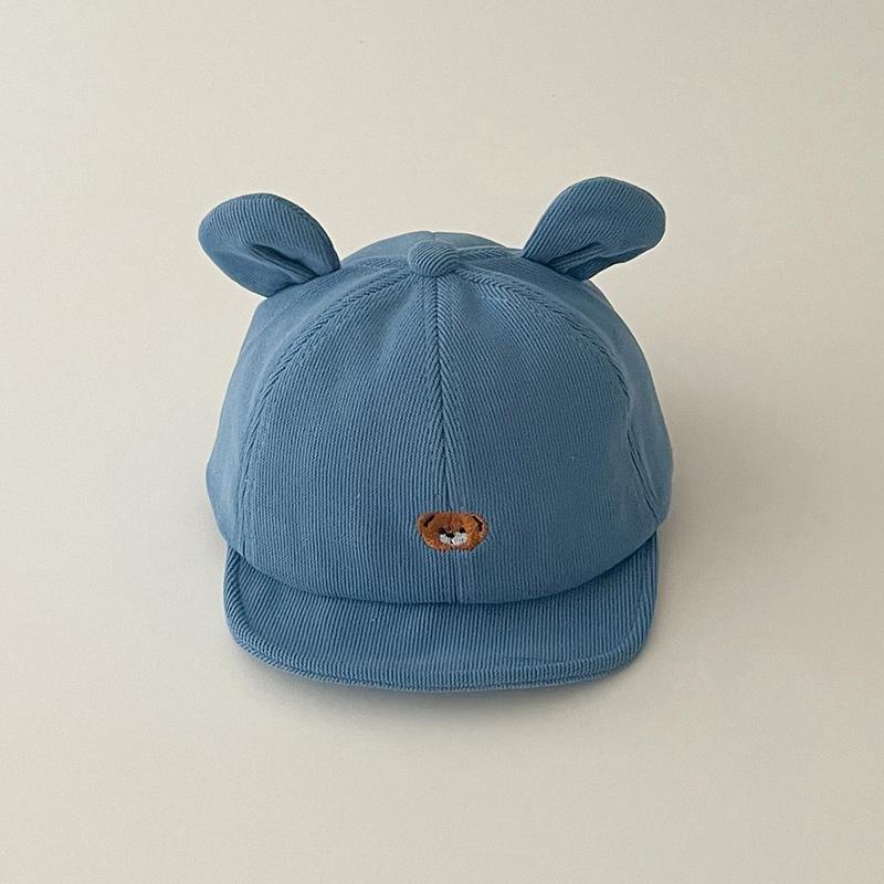 Cartoon Bear Baseball Cap for Infants and Toddlers - Breathable Cotton with Sun Protection