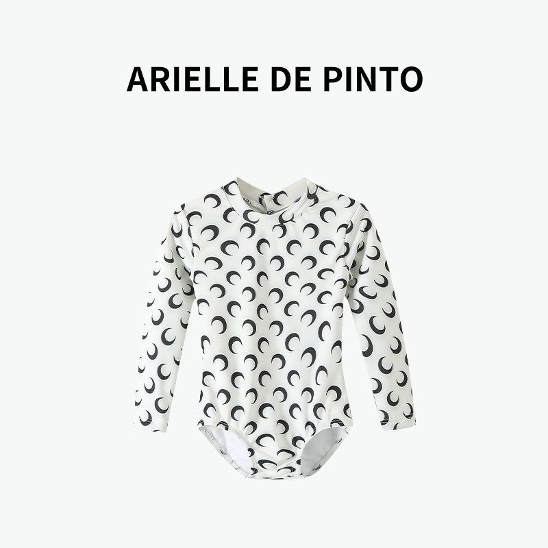 French Arielle De Pinto One-Piece Swimsuit Girl Swimsuit Summer Children s Swimwear Girl Child White 90