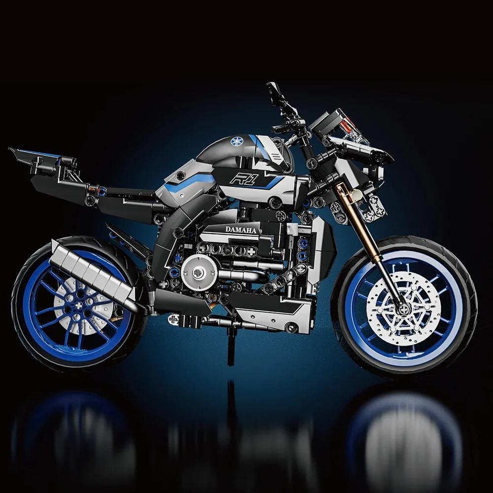1/8 Scale Yamaha MT-10SP Technical Famous Motorcycle Building Blocks Motorbike Building Set Adults Bricks Toy Festival Gift Vehicles Collection