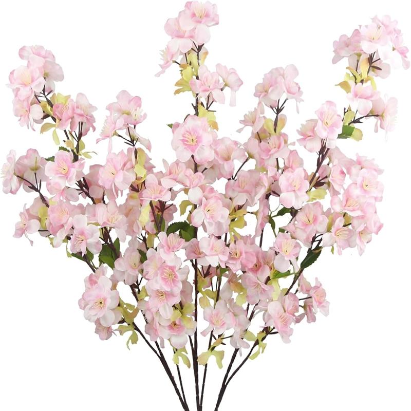 

1Pcs Silk Artificial Peach Blossom Bouquet Fake Flowers Branch for Home Room Decor Wedding Decoration Party Supplies Ornament 1Pcs розовый