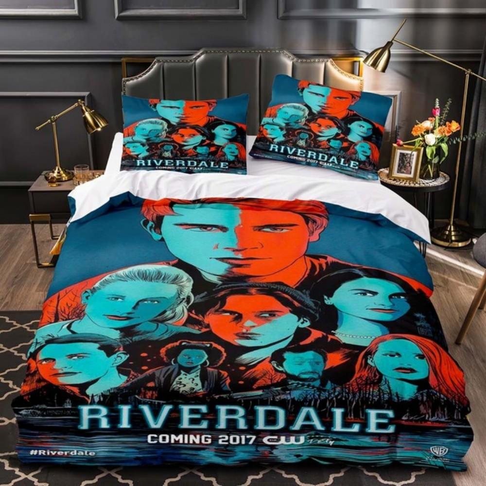 New Movie Riverdale Bedding Set Teens Boys Duvet Cover Set with Pillow Cover Comforter Set Single Queen King Full Size Bed Linen