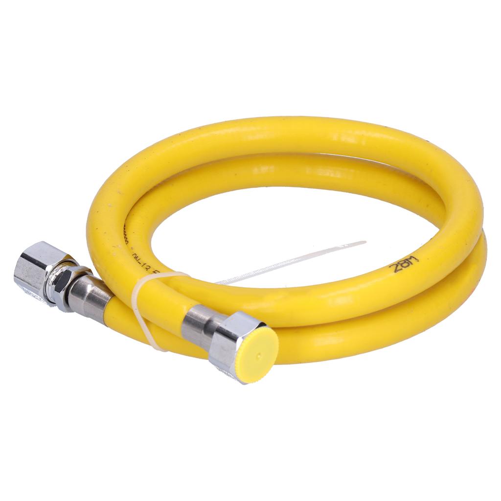 Fuel Gas Hose 304 Stainless Steel Liquefied Gas Line Pipe with Fittings for Home Kitchen(1m Female PortPort )