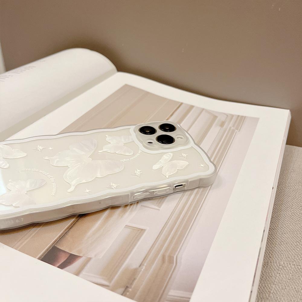 Butterfly-shaped IPhone 14 Pro Max Apple 15 Phone Case, Transparent 11-16 Simple and Stylish Phone Case