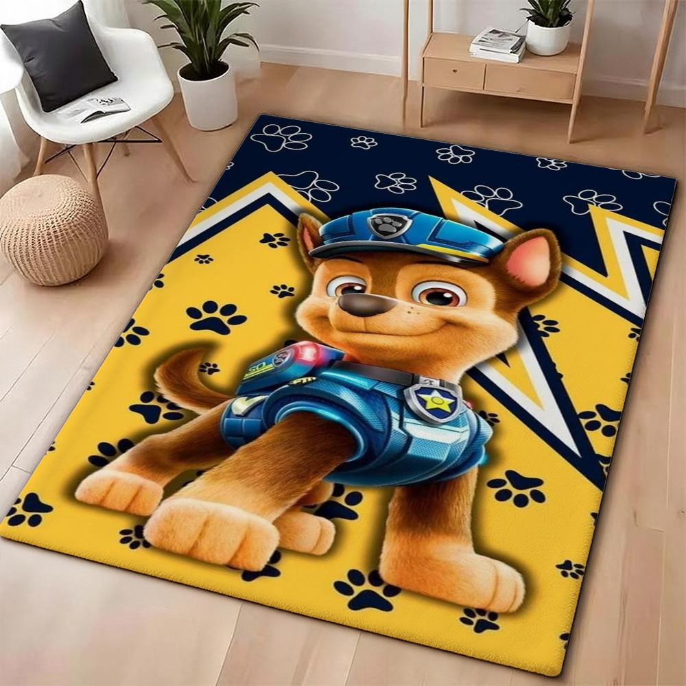 Paw Patrol Police Pup Rectangular Rug Soft Texture Nonslip Carpet For Bedroom Door Living Room Area Home Decor New Year Gift