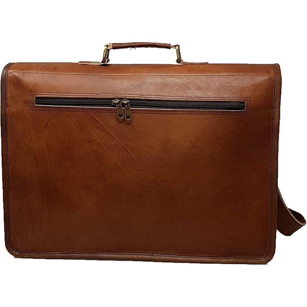 Kožená brašna na notebook pouzdro na notebook kancelářská aktovka dárek pro muže taška přes rameno do počítače 16"