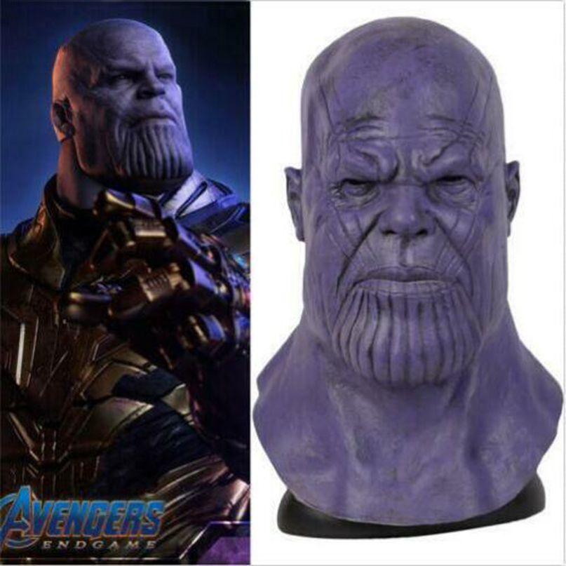 Hochwertige Avengers 4 Endgame Thanos Upgrades Cosplay Maske Latex Vollgesichtshelm für Enthusiasten