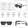  New Retro Square Sunglasses Women Gradient Leopard Shades UV400 Fashion Clear Lens Men Trending Rivets Frame