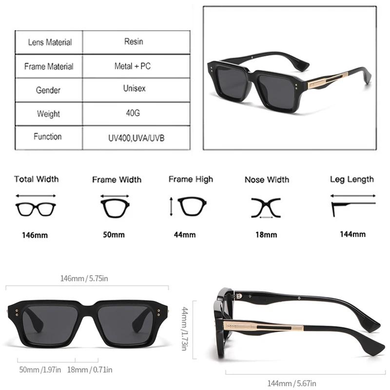 New Retro Square Sunglasses Women Gradient Leopard Shades UV400 Fashion Clear Lens Men Trending Rivets Frame