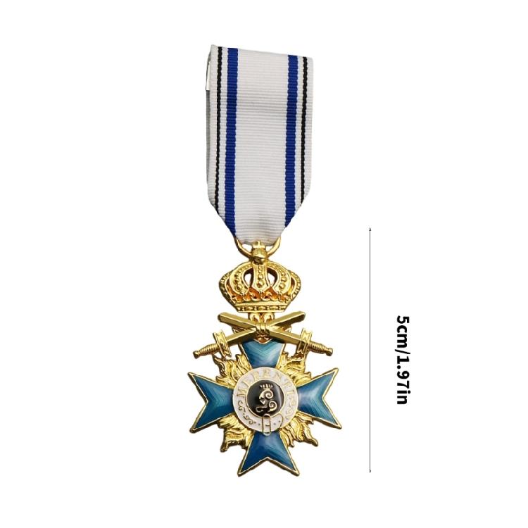 Order of the Bavarian Crowns Medals Lapel Pin Militarys Medals Pin Badge Prussia Crowns Crosses Medals Decorative Brooch