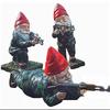 3 Pieces Funny Army Gnome Garden Statue Resin Desktop Lawn Ornament Dwarf Statue for Outdoor Garden Decoration 2025 New 15CM