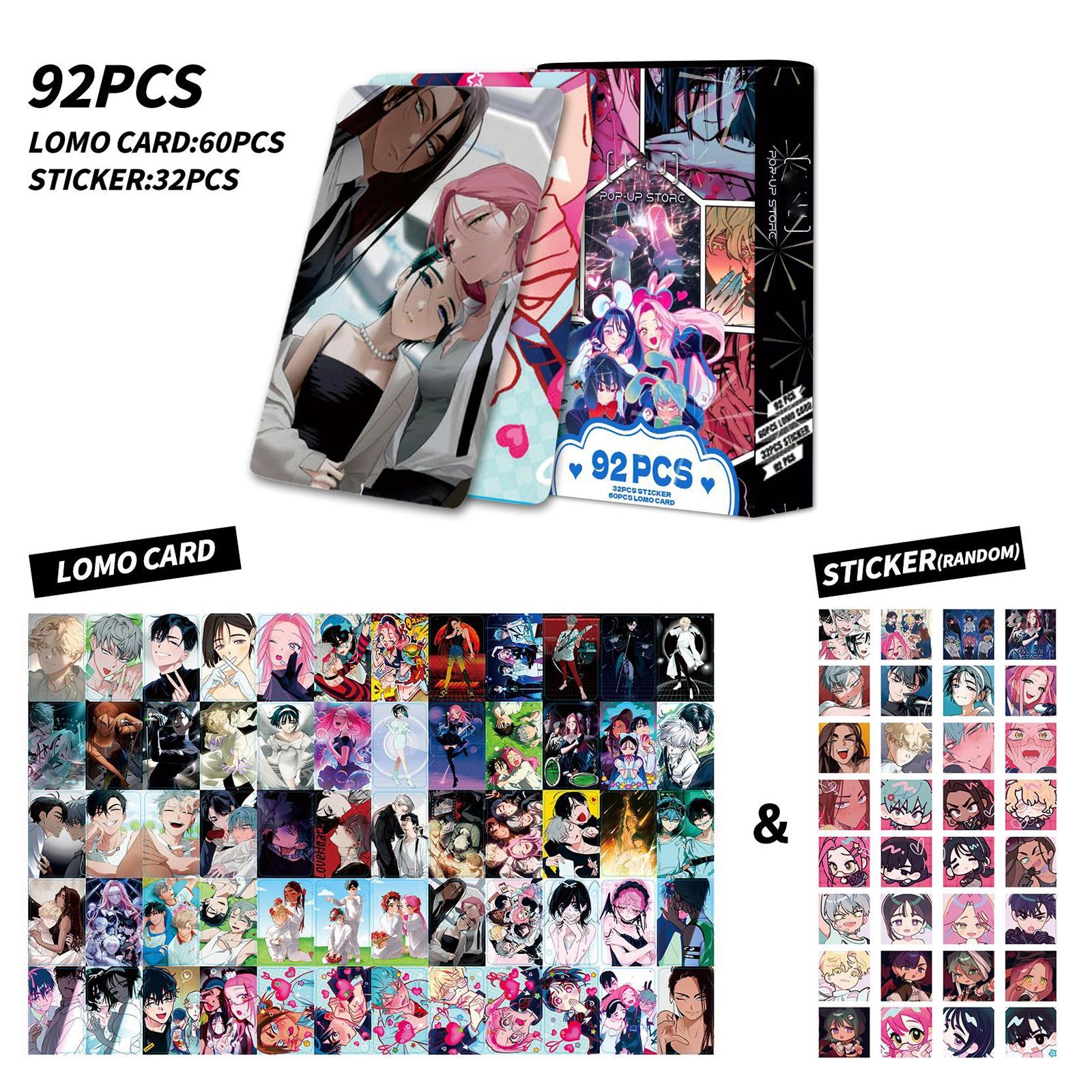 

2PCS LOMO Card Double-sided High-definition Color Printed Photo Card, Greeting Card, Bookmark, Collection Card, Sticker One Size