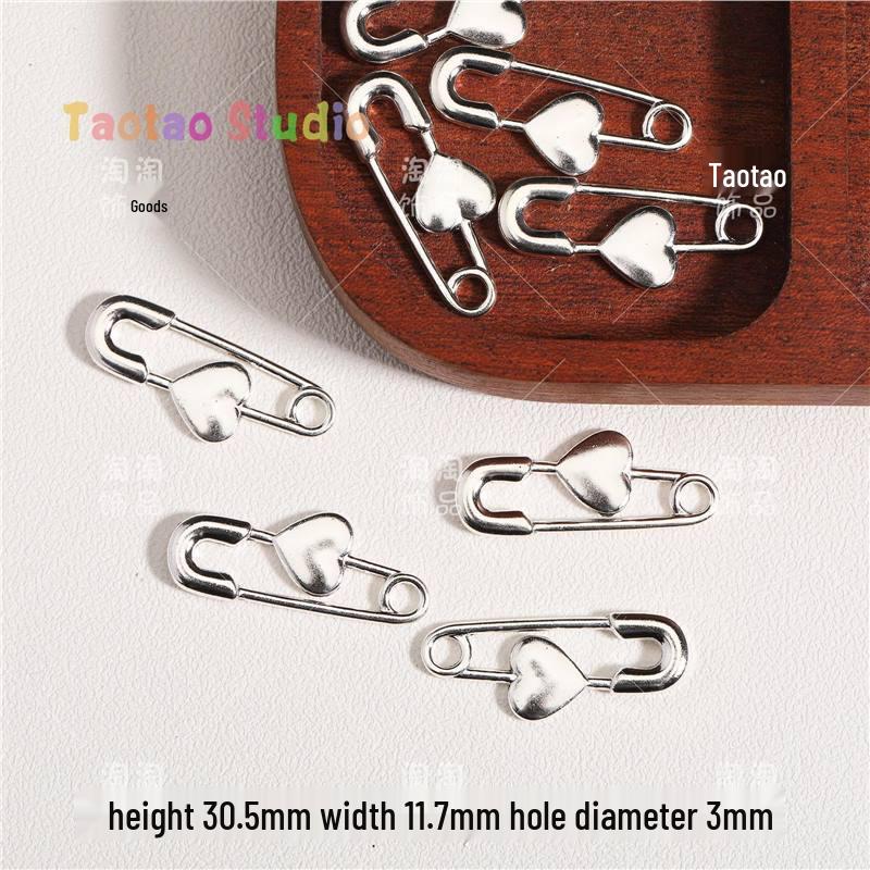 Love Heart Pendant Charm Alloy Jewelry for DIY Bracelets & Necklaces
