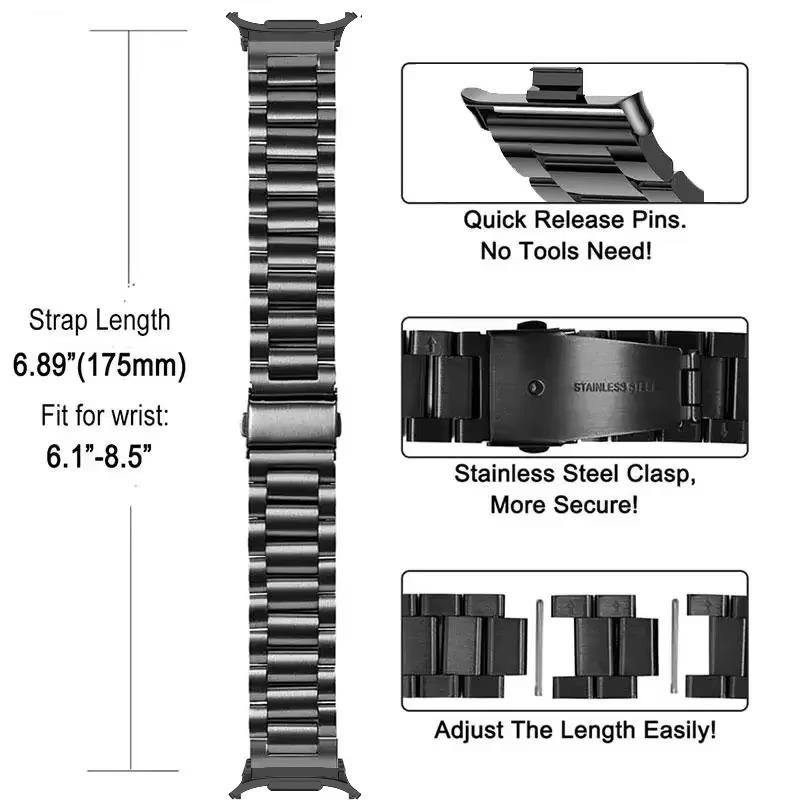 Strap for Samsung Galaxy Watch 8-7 Ultra 47mm Metal Stainless Steel Bracelet Watchband For Galaxy Watch 8-8 Classic 40/44mm 46mm
