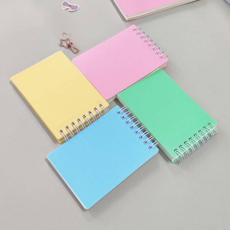 8Pcs Twin-Wire Binding Notepads 80 Sheet Unlined Pocket Notepads Wirebound Writing Pad Small Notebook for Writing