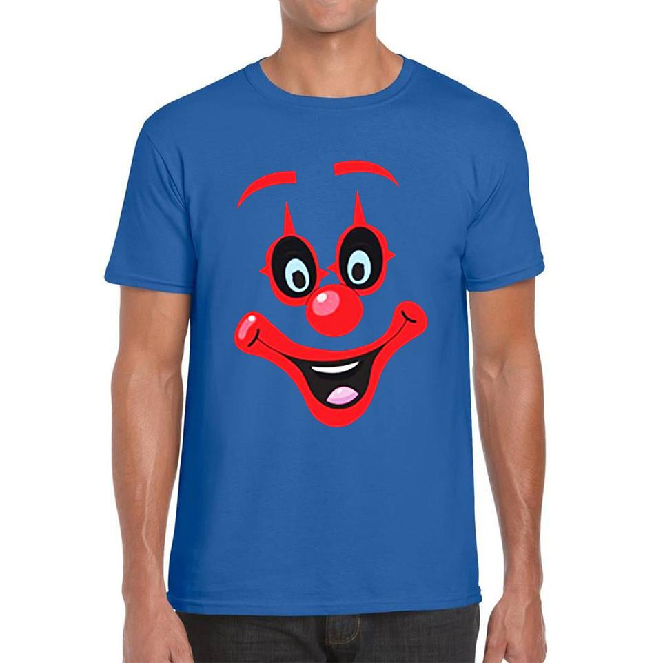 Funny Clown Face Red Nose Day Unisex Mens T Shirt Womens Tops Tees S