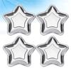20pcs Gold/Silver Five Pointed Star Paper Plate Disposable Dessert Tray Paper Plate  Christmas