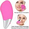 Sonic Facial Cleansing Brush Electric, Waterproof Silicone Face Massager Brush Rechargeable Mini Skin Facial Cleansing Brush(Rose)
