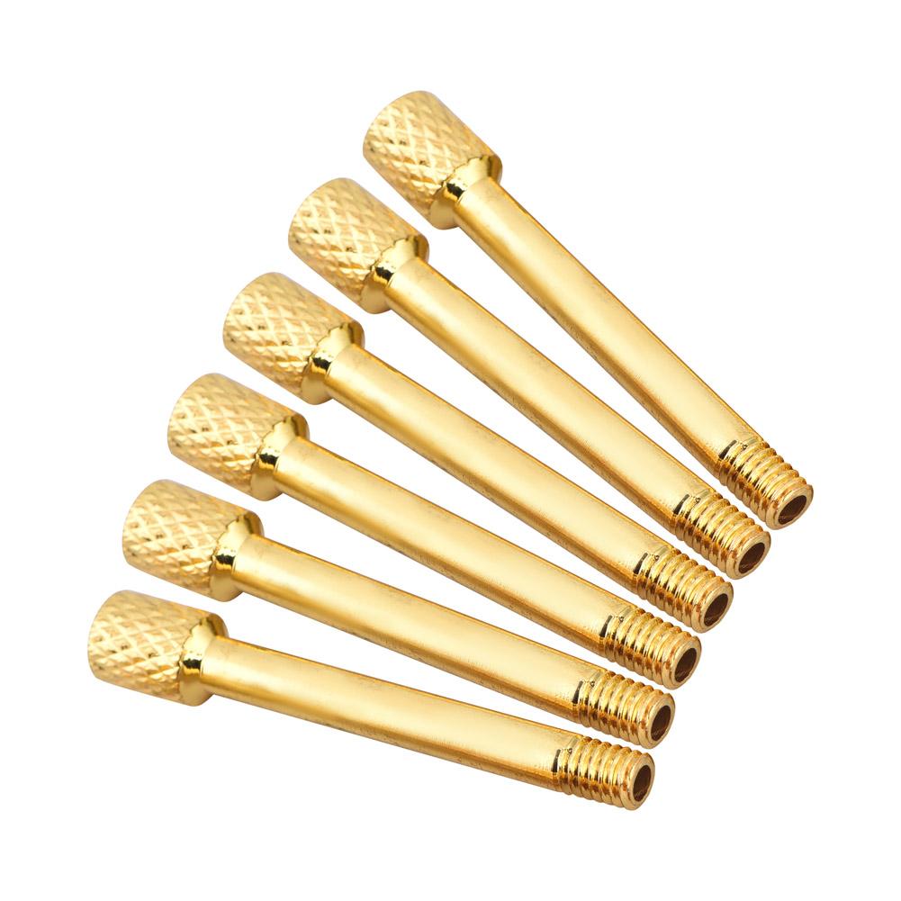 6Pcs Tremolo Intonation Saddle Mounting Screws Replacement For Electric Guitar (Gold)
