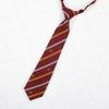Jk Japanese College Style Plaid Small Tie Burgundy Stripe Lazy No-Hit Female Bachelor'S Uniform Collar Flower Male Tide