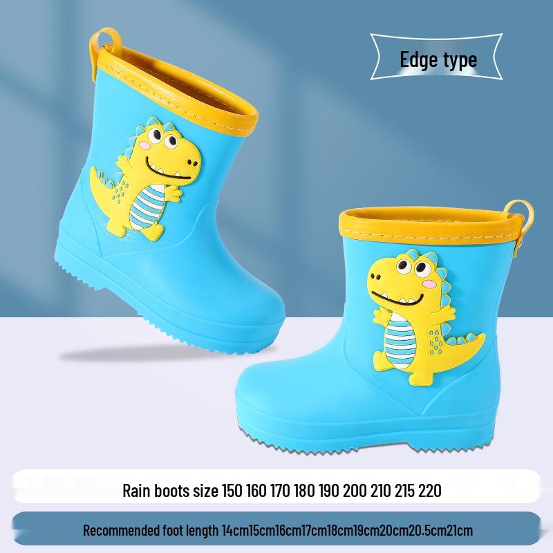 Kids' Non-slip Waterproof Cartoon Rain Boots with Drawstring