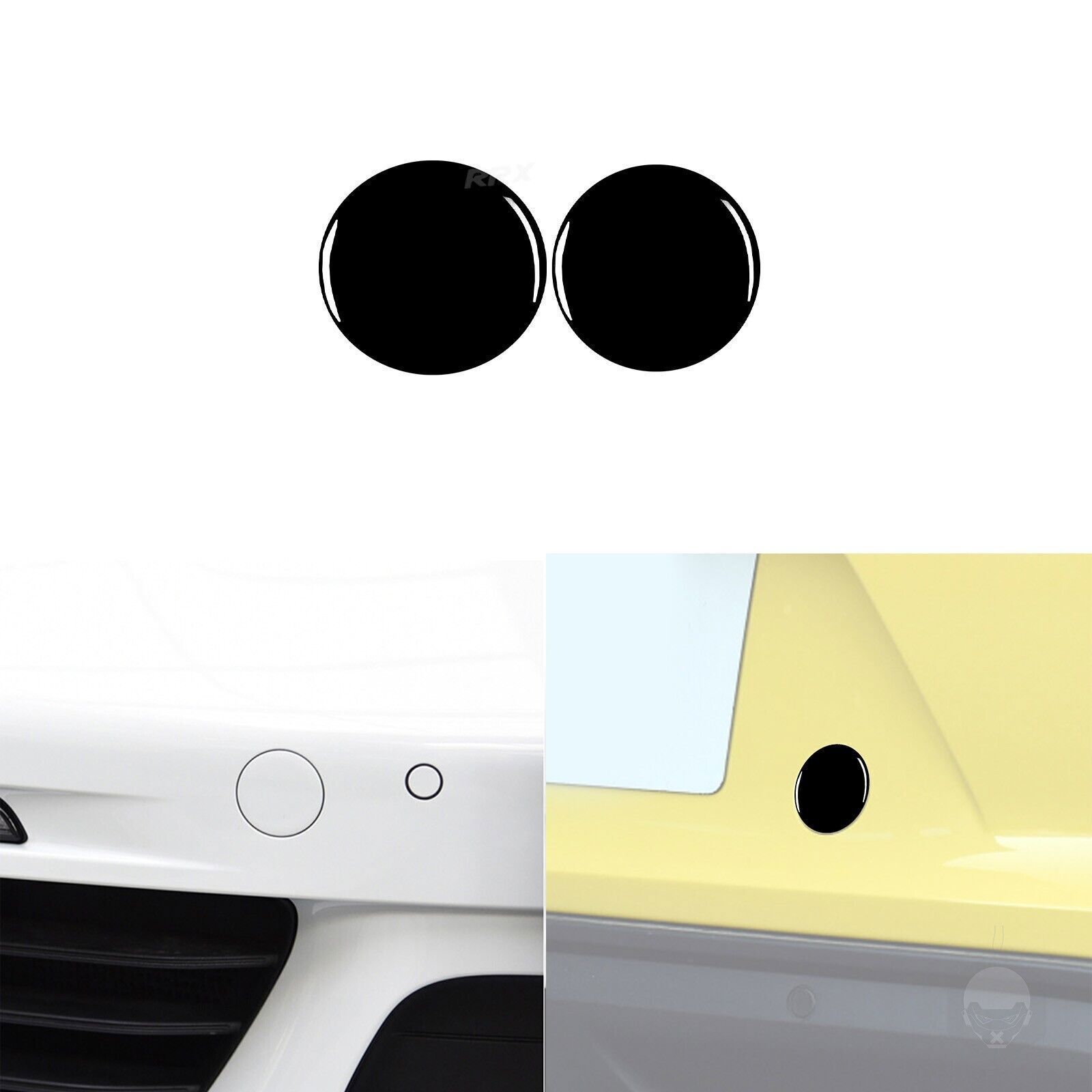 Piano Black Front Rear Trailer Hitch Cover For Porsche 718 Boxster Cayman 16-22