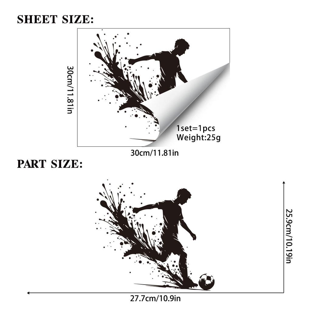 2026 World Cup Football Soccer Wall Sticker for Boys Self-Adhesive Removable Kids Room Bedroom Fan Sports Decor