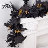 Fall Seasonal Decorations Halloween Artificial Maple Leaf Vine Decor, Wall Hanging Garland Indoor Outdoor for Party Scene, Spooky Thanksgiving