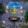 2 STÜCKE/3 STÜCKE Outdoor Eisen wasserdichte Statue Licht Simulation Tier Solarleuchte mit Biene und Flamingo Frosch und Kolibri Futterspender Funktion, Dekoration