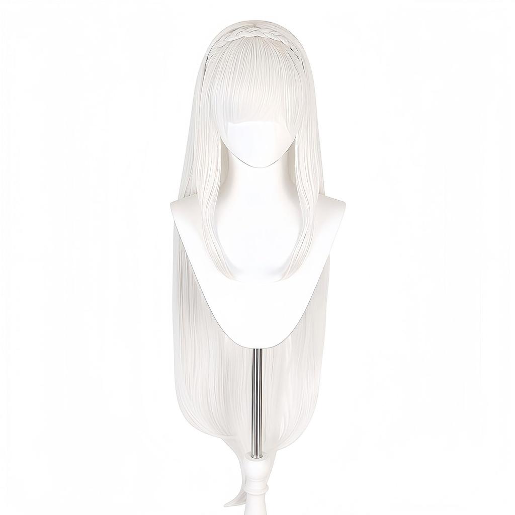 Cosplay Wig Emilia Wig Cosplay Wig Costume Accessory Disguise Wig with Net for and School Festivals Nou-satsu ReZero Heat-Resistant Events, Costumes,