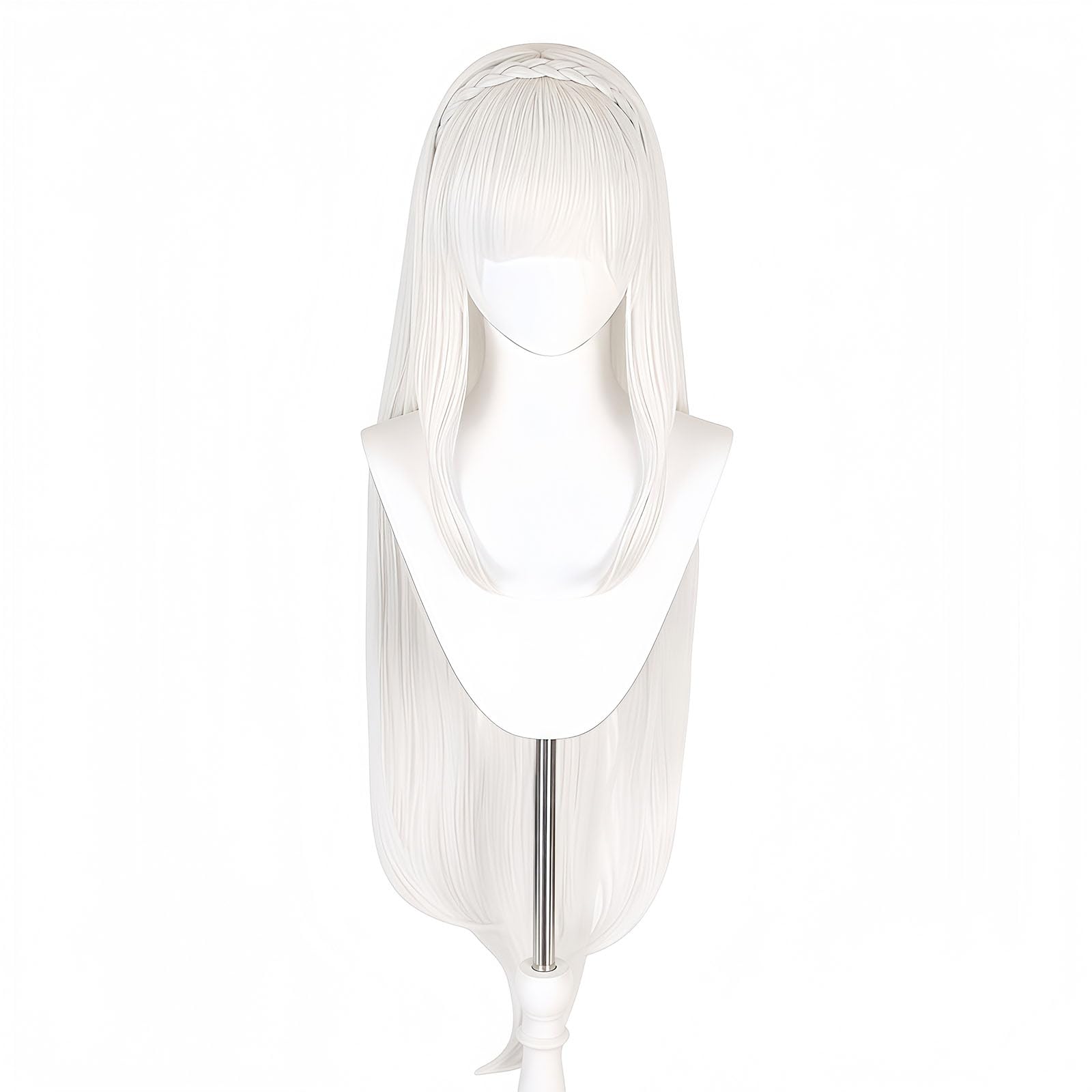 

Cosplay Wig Emilia Wig Cosplay Wig Costume Accessory Disguise Wig with Net for and School Festivals Nou-satsu ReZero Heat-Resistant Events, Costumes,