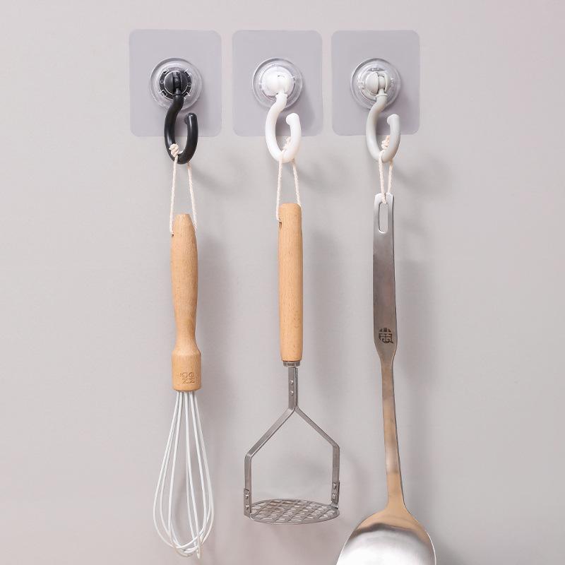 360 Rotating Nail-Free Non-Marking Ceiling Hook Without Punching Large Mosquito Net Curtain Adhesive Hook Household Viscose Coat And Hat Hook