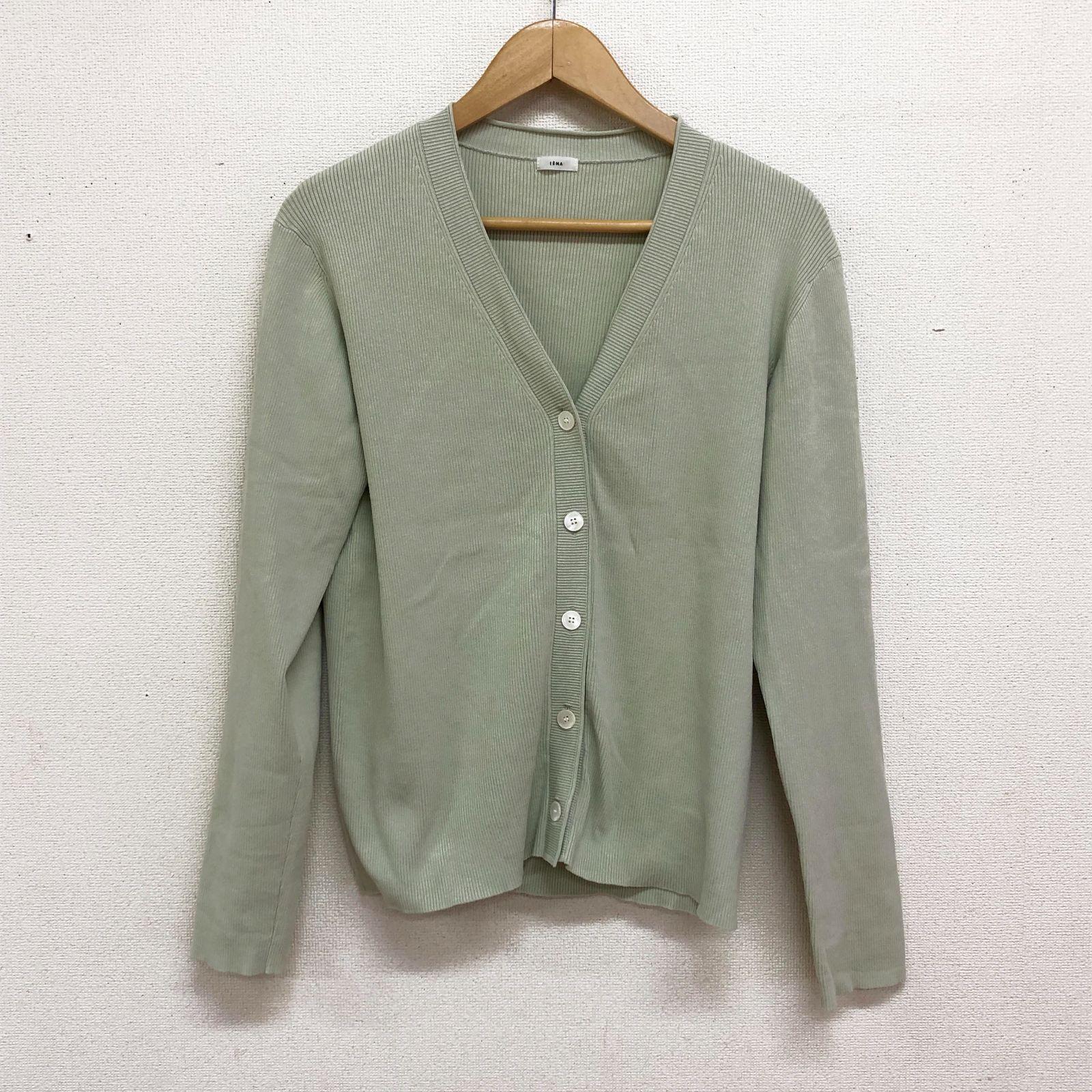 IENA 23SS 2X2 Rib V-Neck Cardigan Rib Cut and Sewn Mint Green FREE