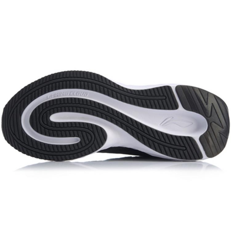 New LiNing Cloud 5 V Shield Cushioning And Breathable Low Top Running Shoes Women's Black White ARHP176-5