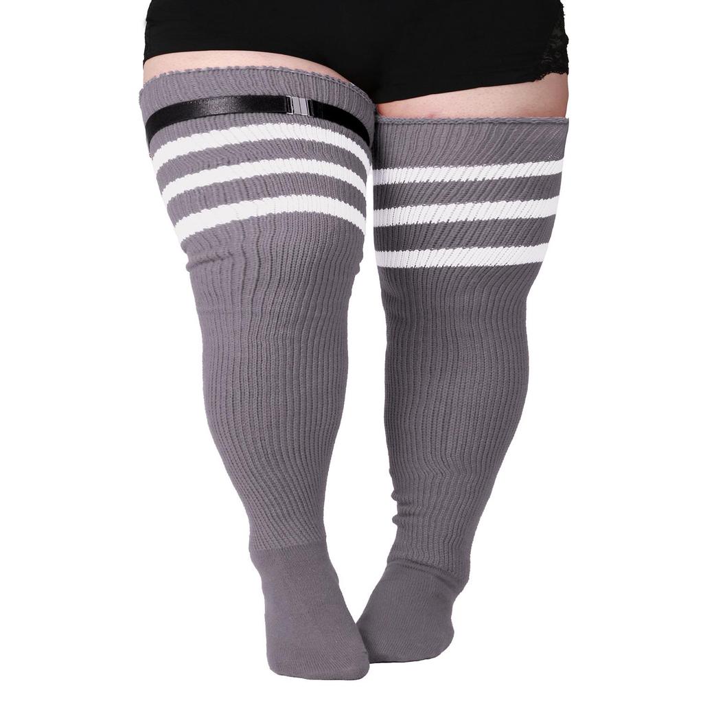 Plus Size Women's Compression Knee-High Socks - Extra Thick Over-the-Knee for Autumn/Winter